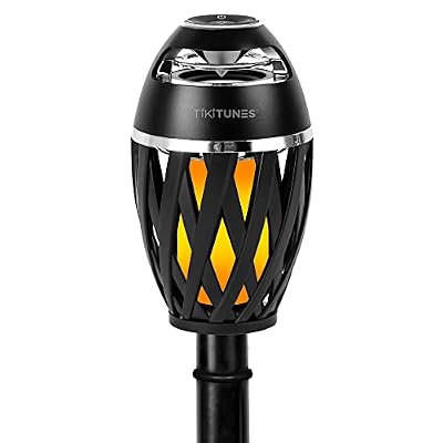 Limitless Innovations TikiTunes Portable Bluetooth Wireless Speaker (Bundle) with Adjustable 40” Pole and Ground Stake - Black