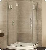 PGNA42-25-40R-RB-79 Fleurco Platinum Neo Angle Single Shower Door with Glass to Glass Hinges and...