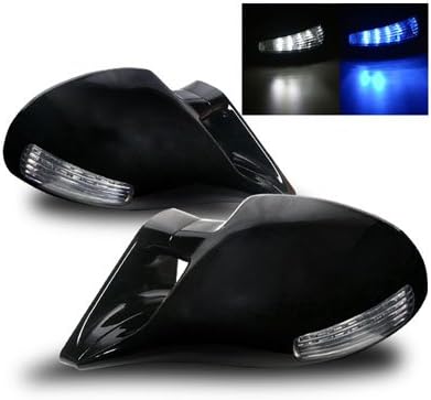 LED M-3 Style Manual Black Side Mirror For 1999-2004 BMW E46 4DR Sedan 3 Series 320i 323i 325i 328i 330i