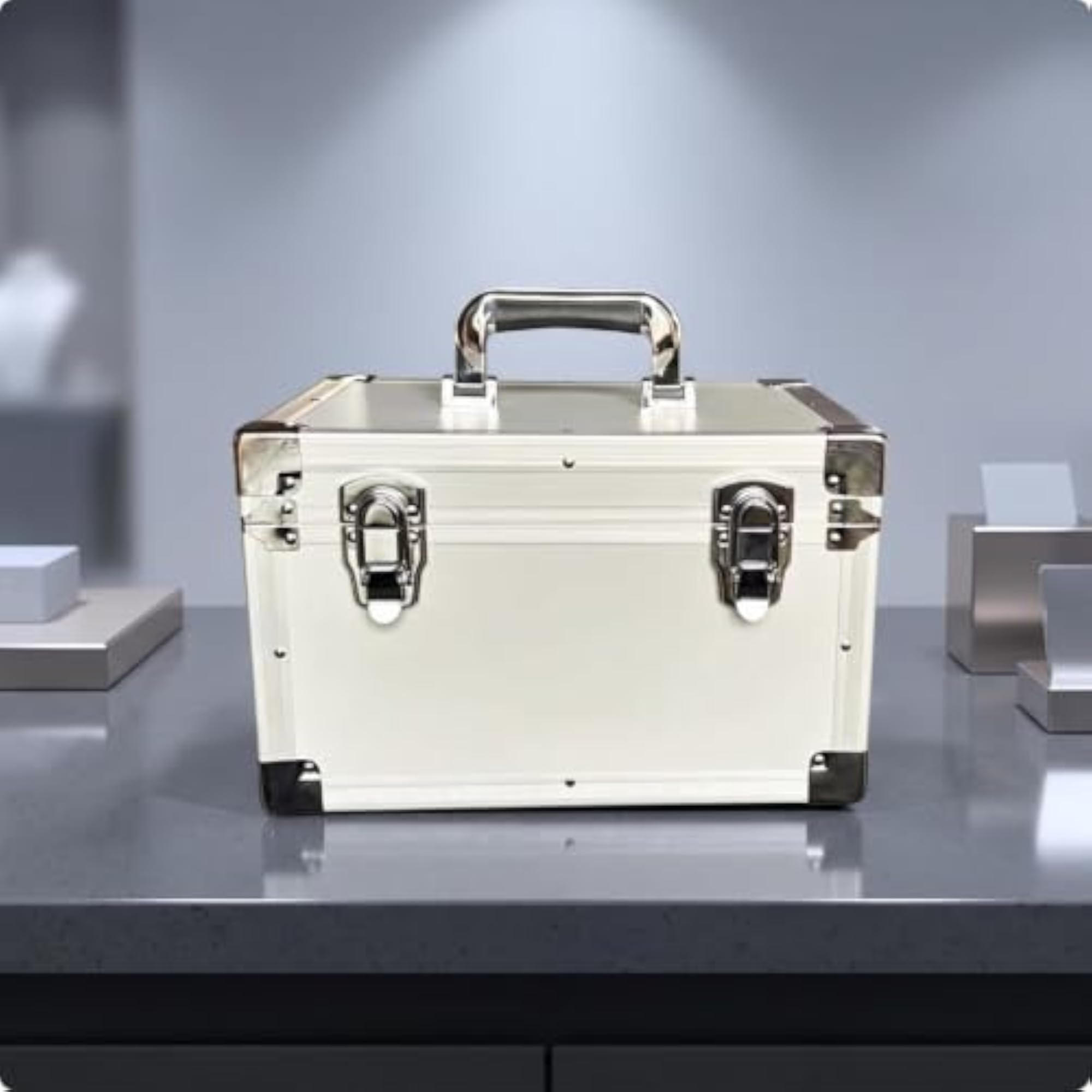 Professional Jewelry Tray Carrying Case, Rigid Aluminum Shell