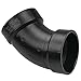 NIBCO 5806 ABS Pipe Fitting, 45 Degree Elbow, Schedule 40, 1-1/2" Hub