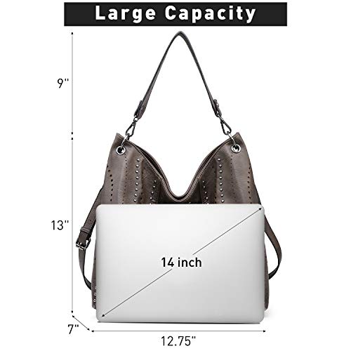 Bolso hobo grande de cuero vegano para mujer miniatura 4