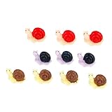 teng hong hui 10 stücke Miniatur Fairy Garten Mini 3 Farben Harz Schnecke Dekor Zubehör Gartenarbeit Dekoration Farbe Zufällig