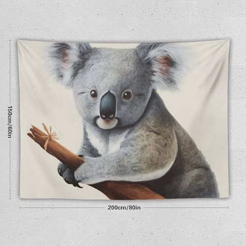 Grande tenture murale koala en polyester de qualité YKUDBN