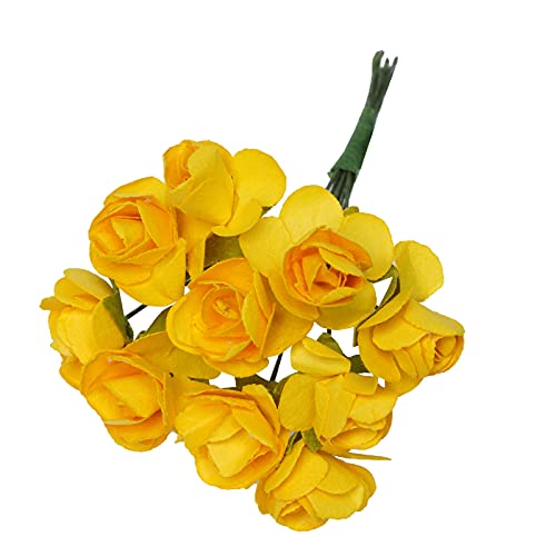Haakong 240Pcs Artificial Paper Rose Mini Rose Flower Mini Paper Flower Crafts Artificial Paper Flowers (Random Color) #TOP2
