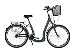 HAWK City Comfort Deluxe Plus (inkl. Korb) (grau, 26 Zoll)
