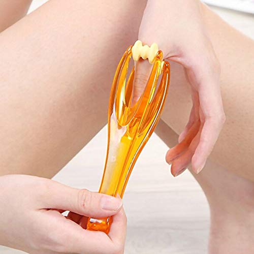 2 Pcs Finger Roller Massager And 5 Pcs Acupressure Massage Rings For Finger Hand Massage, Hand Blood Circulation Massage Roller Tools, Handheld Stress Relief Double Rubber Joint Roller Massager #TOP6