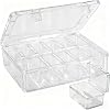 Mathtoxyz 2PCS Bead Organizers and Storage Box, Medium Size Case Plastic Container for Sewing Clay Beads Craft and Jewelry Making