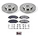 POWERSTOP KOE2069 Autospecialty Front Replacement Brake Kit-OE Brake Rotors & Ceramic Brake Pads For Cadillac Escalade Chevy Silverado 1500 Suburban 1500 Tahoe Sierra 1500 Yukon XL 1500 6 Lug