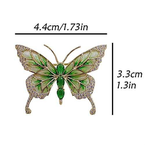 Broches pour femmes broche papillon vert zircon accessoire mode - 2