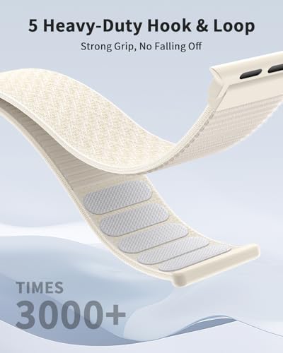 Nylon Sport Loop Band Compatible with Apple Watch Bands 38mm 40mm 41mm 42mm 44mm 45mm 46mm 49mm, Breathable Soft Band for iWatch 11 10 9 8 7 6 5 4 3 2 1 SE Ultra, Adjustable Wristband for Women Men — view 2