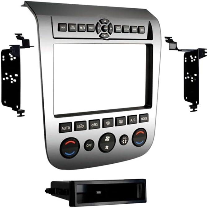 Metra 99-7612A Single/Double DIN Installation Dash Kit with Aluminum Finish Fits 2003-2007 Nissan Murano (Without Factory NAV)