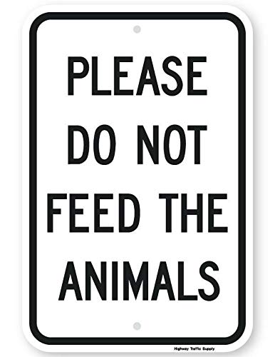 Inga Please Do Not Feed The Animals Sign Funny Retro Metal Sign 8X12 Inches