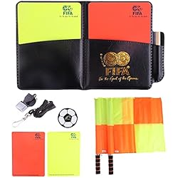 LYPPUL Tarjetas de árbitro, Tarjetas Rojas y Amarillas, Kit de Tarjetas de árbitro, Juego de árbitros, Silbato, Moneda de Árbitro, Libro de Puntuaciones para Varios Juegos de Pelota Deportiva 4 LYPPUL Tarjetas de árbitro, Tarjetas Rojas y Amarillas, Kit de Tarjetas de árbitro, Juego de árbitros, Silbato, Moneda de Árbitro, Libro de Puntuaciones para Varios Juegos de Pelota Deportiva