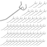 Hitefu 100 Pcs 4 Inch Stainless Steel Pegboard Hooks for Hanging, Shelving Display Hooks,Peg Wall Hooks for Garage, Storage & Organizer