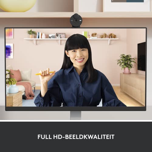 Logitech Brio 305 Full HD 1080P Webcam met Privacy Shutter, Mono Noise Reduction Mics, USB-C, Auto Light Correction, werkt met Zoom, Microsoft Teams, Google Meet - Graphite - Afbeelding 5