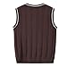 Boys Knitted Vest Toddler Sleeveless Pullover Sweater Girls V Neck Comfort School Uniform Pure (Coffee, 7-8 Years)
