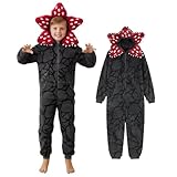 Partymall Pigiama Bambino Bambina con Cappuccio, 3D a Maniche Lunghe Carnevale Costume, Pigiama Intero Cosplay Mostro in Pile per Carnevale Cosplay Halloween Costume (150)