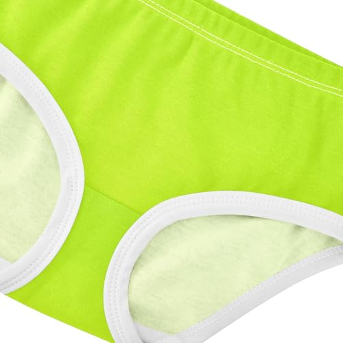 Joisal Lemon Green Light Lime Gradient Panties Little Girl Girls Underwear Toddler Cotton Stylish Briefs Undies Kids 2t4