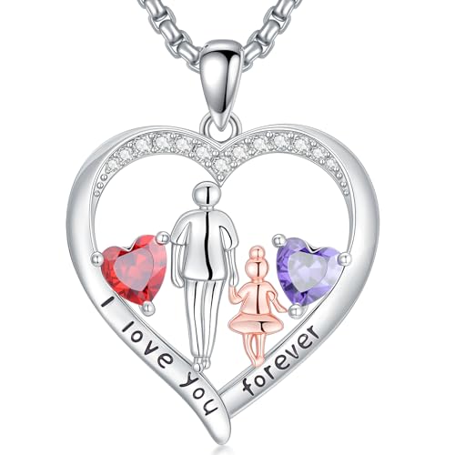 Zoeniya To My Daughter From Dad/Father,Daughter �a���΃y���_���g�l�b�N���X I Love You Forever Love Heart Jewelry �N���X�}�X �o�����^�C�� ��̓� �a�����M�t�g ���� ��