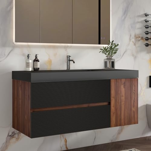 CITTANEO 48 Inch Bathroom Vanity with Sink, Floating Bathroom Cabinet
