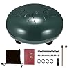 Ahageek Stahlzungentrommel, 6 Zoll 8 Note, ätherischer Klang Lotus Flower Hand Pan Drum Percussion Instrumente mit Drumsticks, Trommeltasche, Finger Cot, Anleitung (6 Zoll 8 Note Grün)