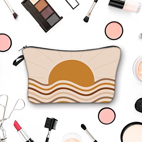Doguiei Boho Cosmetic Bags Polyester Material Cosmetic Bag Sunshine Makeup Pouch Zipper Funny Cosmetic Bags For Women Zipper Travel #TOP1