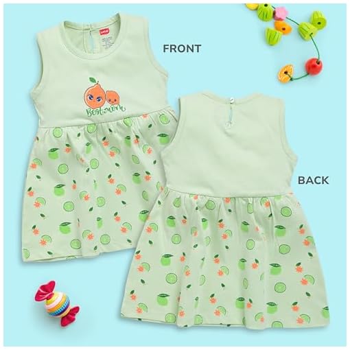 LuvLap Sleeveless Girls Frock (LLAMZGR0103_Multicolour-6 12 to 18 Months)