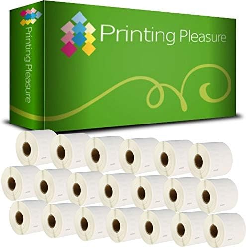 Printing Pleasure 20 x 99012 Compatible Address Labels Rolls for LabelWriter & Seiko Label Printers | 36mm x 89mm | 260 Labels per Roll