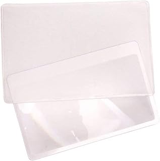 Lupa de PVC Portátil de Mano con Lente de Aumento Transparente de Tarjeta de Lupa 3X 85x55 mm (5 Piezas)