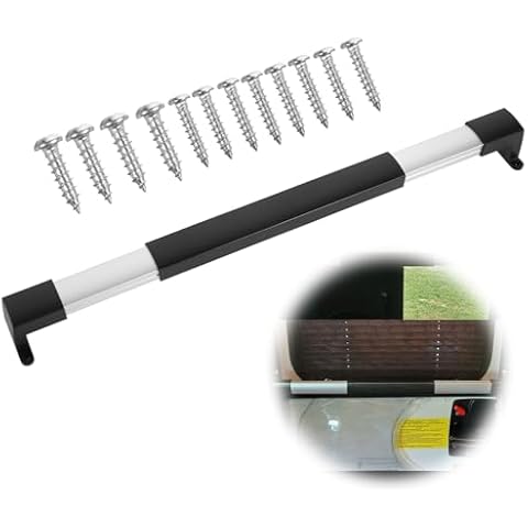 HOFURME RV Screen Door Handle，RV Door Handle with 12 PCS Fastener, Adjustable from 21-5/8 Inch to 28-5/8 Inch with Sturdy and Secure Non-Slip Grip Cover