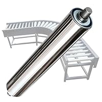 Tragrolle, Förderrollen, Förderband Tragrollen, Förderbandrollen, Edelstahlrollen für Rollenständer, Metallrolle für Holzbearbeitung, Nicht Angetriebene, für Lagern und Logistikzentren, Φ25MM, 300MM