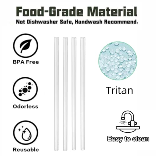 Canudo de substituição para Stanley Quencher copo de 850 g 1,134 g, escova de limpeza de palha para