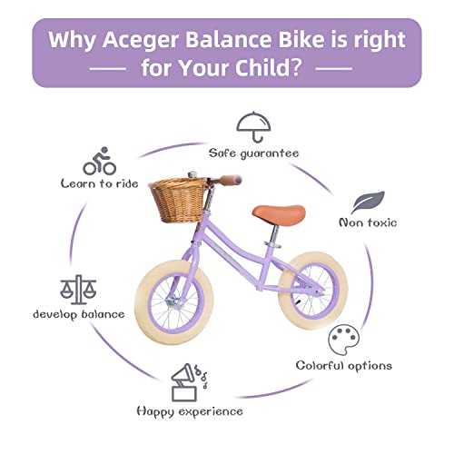Aceger Balance Bike For Kids With Basket, Ages 2 To 5 Years #TOP2