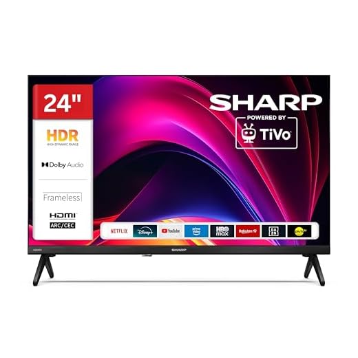 Sharp Fernseher 24 Zoll Smart TV Powered by TiVo - HDR Fernseher mit HD Auflösung und Triple-Tuner, LED TV 24HE2745E (2026)