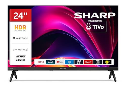 Sharp Fernseher 24 Zoll Smart TV Powered by TiVo - HDR Fernseher mit HD Auflösung und Triple-Tuner, LED TV 24HE2745E (2026)