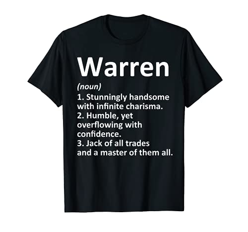WARREN Definition Personalized Name Funny Birthday Gift Idea T-Shirt