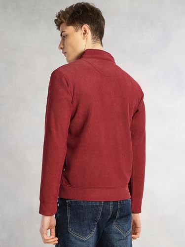 Image of Thomas Scott Men's | Regular Fit | Long Sleeves | High Neck | Solid | 100% Polyester | Knitted | Sweatshirt | Dry Clean Only