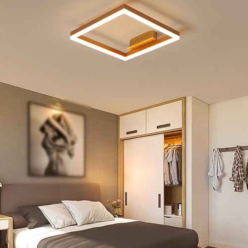 Plafonnier LED encastré or brossé 32W carré à intensité variable - 3