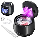 Ultrasonic Retainer Cleaner Machine - Upgraded 45kHz Ultrasonic Dental Cleaner for Dentures, Aligner, Mouth Guard, Whitening Trays, Toothbrush Head, 5/10 Minute Ultrasonic/Pulse Cleaning Machine for All Dental Appliances, Jewelry (Black)