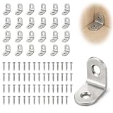 L Winkel 20x20 mm, 30 Stück Edelstahlwinkel 1,8 mm, 90 Grad, 60 Schrauben