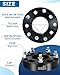 EZISOE 5x5 to 5x5.5 Wheel Adapters for Wrangler Commander Grand Cherokee Journey, 1.25 inch 5x127 to 5x139.7 Wheel Spacers 78.3mm Center Bore 1/2 Studs