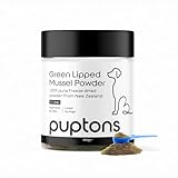 Puptons Green Lipped Mussel Powder for Dogs | Joint Care Supplement Rich in Amino Acids & Glucosamine | 100% Pure Green Lipped Mussel | Supports Mobility & Flexibility | Measuring Scoop Included