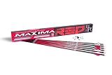 Carbon Express Maxima RED Fletched Carbon Arrows with Dynamic Spine Control and Blazer Vanes, 350 (.350 Spine), 6-Pack