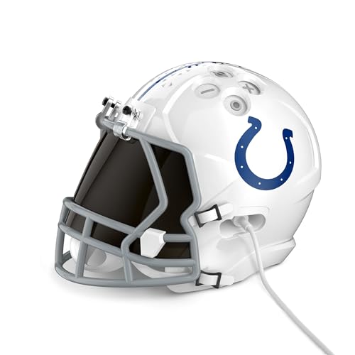 Image of NFL Echo Dot Bundle: Includes Echo Dot | Glacier White and Limited-Edition NFL Helmet Stand | Indianapolis Colts