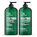 Botanic Hearth Tea Tree Shampoo And Conditioner Set | With 100% Pure Tea Tree Oil, For Itchy And Dry Scalp, Sulfate/Paraben Free | For Men And Women | 16 Fl Oz Each