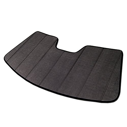 Image of Front Car Windshield Sun Shade Compatible with 2011-2019 Audi Q3 | Custom Fit Visor Accordion Fold Style Sun Protector | Silver & Grey 1-pc Set | SS-015