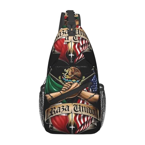 Morrales cruzados con bandera mexicana para ciclismo y senderismo miniatura 1