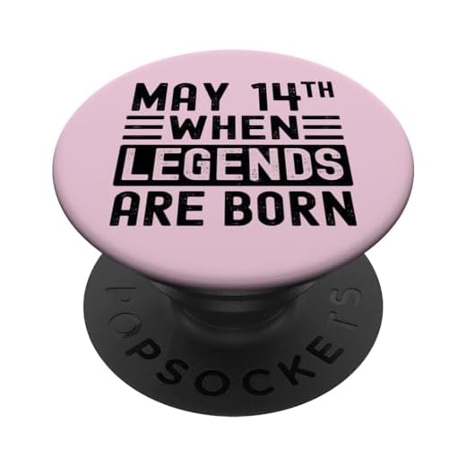 Regalo de cumpleaños 14 de mayo 14 de mayo PopSockets PopGrip Intercambiable