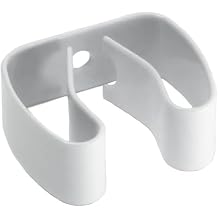 Spring Clip, Grip Clip, Holds 3/4-1 1/8 Inch Diameter with Screws, Holds Smaller Items - Flashlight, Glue Stick on Pegboard and Wall, Gibson Gripper Clips, Part 225-FLW, Made in USA, White 10